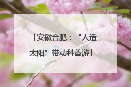 安徽合肥：“人造太阳”带动科普游