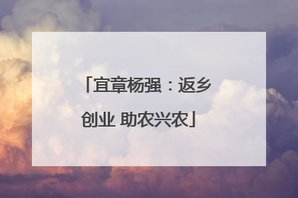 宜章杨强：返乡创业 助农兴农