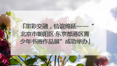 墨彩交融，情谊绵延——“北京市朝阳区·东京都港区青少年书画作品展”成功举办