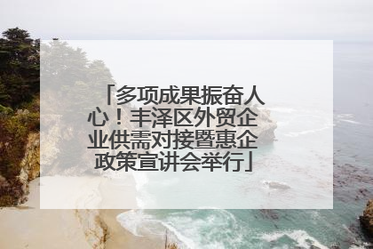 多项成果振奋人心！丰泽区外贸企业供需对接暨惠企政策宣讲会举行
