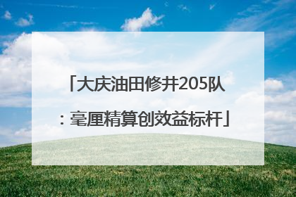 大庆油田修井205队：毫厘精算创效益标杆