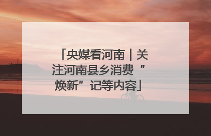 央媒看河南｜关注河南县乡消费“焕新”记等内容