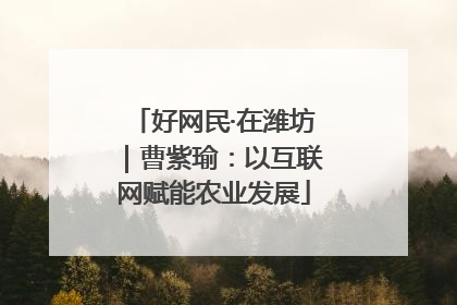 好网民·在潍坊｜曹紫瑜：以互联网赋能农业发展