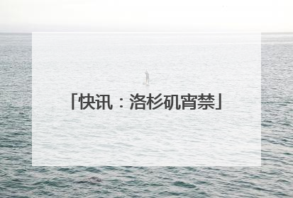 快讯：洛杉矶宵禁
