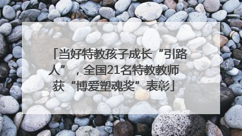 当好特教孩子成长“引路人”，全国21名特教教师获“博爱塑魂奖”表彰