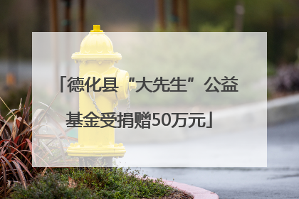 德化县“大先生”公益基金受捐赠50万元