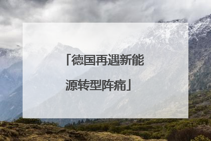 德国再遇新能源转型阵痛