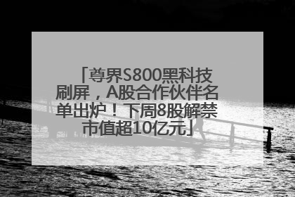尊界S800黑科技刷屏，A股合作伙伴名单出炉！下周8股解禁市值超10亿元