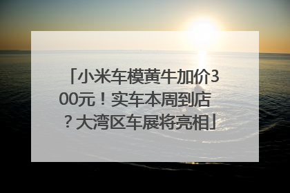 小米车模黄牛加价300元！实车本周到店？大湾区车展将亮相