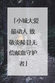 小城大爱最动人 致敬炎陵县无偿献血守护者