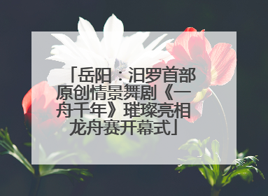 岳阳：汨罗首部原创情景舞剧《一舟千年》璀璨亮相龙舟赛开幕式