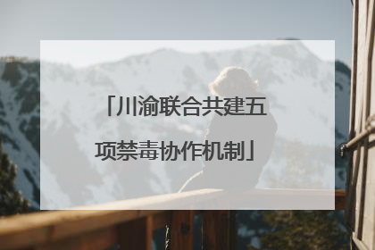 川渝联合共建五项禁毒协作机制