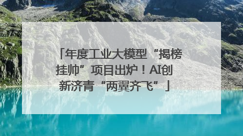 年度工业大模型“揭榜挂帅”项目出炉！AI创新济青“两翼齐飞”