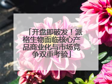 开盘即破发！派格生物面临核心产品商业化与市场竞争双重考验