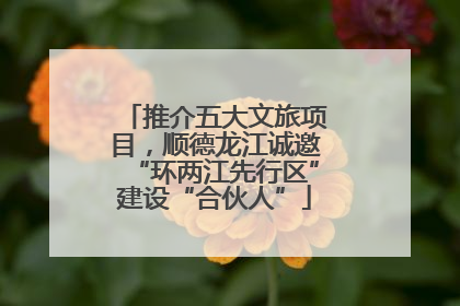 推介五大文旅项目，顺德龙江诚邀“环两江先行区”建设“合伙人”