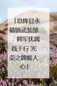 息烽县永靖镇武装部：拥军优属践于行 光荣之牌暖人心