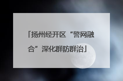 扬州经开区“警网融合”深化群防群治