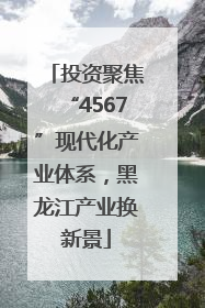 投资聚焦“4567”现代化产业体系，黑龙江产业换新景