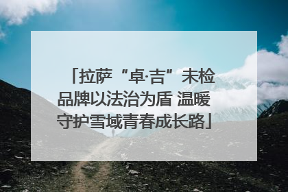 拉萨“卓·吉”未检品牌以法治为盾 温暖守护雪域青春成长路