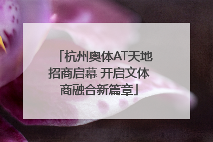 杭州奥体AT天地招商启幕 开启文体商融合新篇章