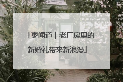 枣闻道｜老厂房里的新婚礼带来新浪漫