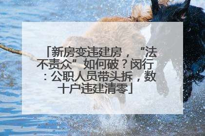 新房变违建房，“法不责众”如何破？闵行：公职人员带头拆，数十户违建清零