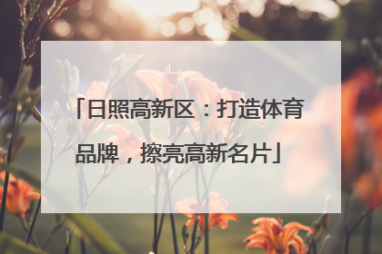 日照高新区：打造体育品牌，擦亮高新名片