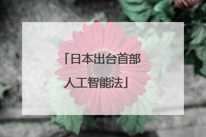 日本出台首部人工智能法