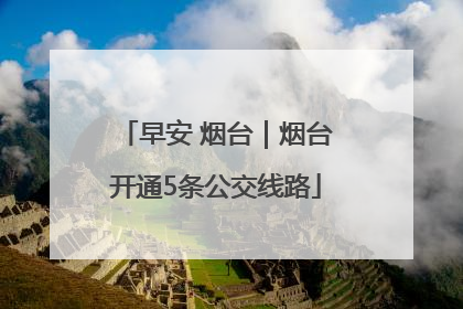 早安 烟台｜烟台开通5条公交线路