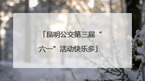 昆明公交第三届“六一”活动快乐多