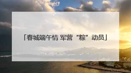 春城端午情 军营“粽”动员