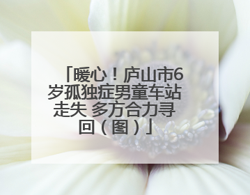 暖心！庐山市6岁孤独症男童车站走失 多方合力寻回（图）