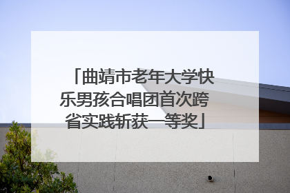 曲靖市老年大学快乐男孩合唱团首次跨省实践斩获一等奖