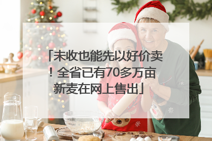 未收也能先以好价卖！全省已有70多万亩新麦在网上售出