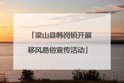 梁山县韩岗镇开展移风易俗宣传活动