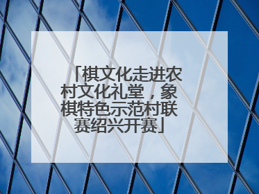 棋文化走进农村文化礼堂，象棋特色示范村联赛绍兴开赛