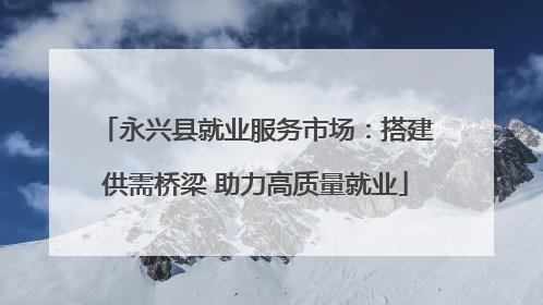 永兴县就业服务市场：搭建供需桥梁 助力高质量就业