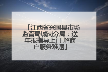 江西省兴国县市场监管局城岗分局：送年报指导上门 解商户服务难题