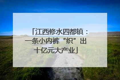 江西修水四都镇：一条小内裤“织”出十亿元大产业