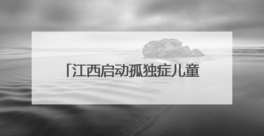 江西启动孤独症儿童关爱服务公益行动 提供系统化康复服务