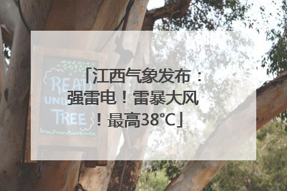 江西气象发布：强雷电！雷暴大风！最高38℃