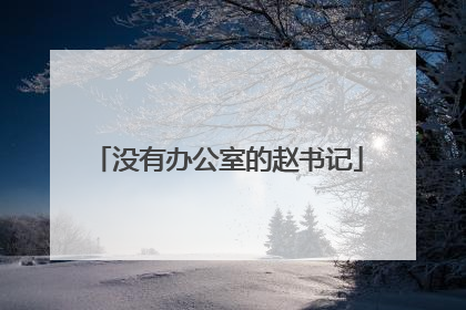 没有办公室的赵书记