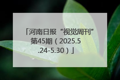 河南日报“视觉周刊”第45期（2025.5.24-5.30）