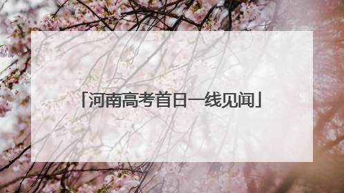 河南高考首日一线见闻