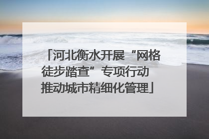 河北衡水开展“网格徒步踏查”专项行动 推动城市精细化管理