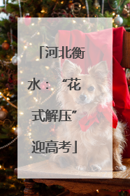 河北衡水：“花式解压”迎高考