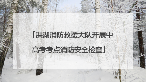 洪湖消防救援大队开展中高考考点消防安全检查