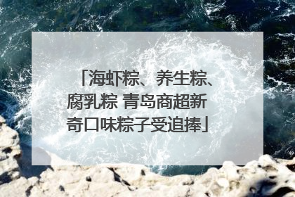 海虾粽、养生粽、腐乳粽 青岛商超新奇口味粽子受追捧