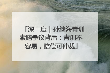 深一度｜孙继海青训索赔争议背后：青训不容易，赔偿可仲裁