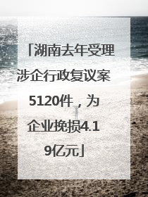 湖南去年受理涉企行政复议案5120件，为企业挽损4.19亿元